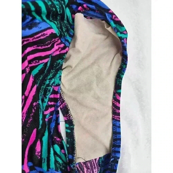 Vtg 80s/90s Robby Len Swimfashions Women's 14 Multicolored One-piece Swimsuit - Picture 6 of 9